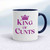 King Of Cunts Mug - White/Navy Blue - 3