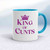 King Of Cunts Mug - White/Light Blue - 4