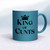 King Of Cunts Mug - Blue Glitter/White - 16