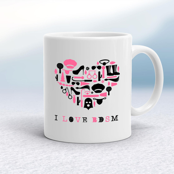 I Love BDSM - Rude Mugs - Slightly Disturbed - Image 1 of 12