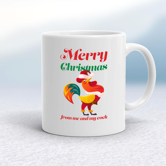 Merry Christmas From Me And My Cock - Rude Mugs - Slightly Disturbed - Image 1 of 14