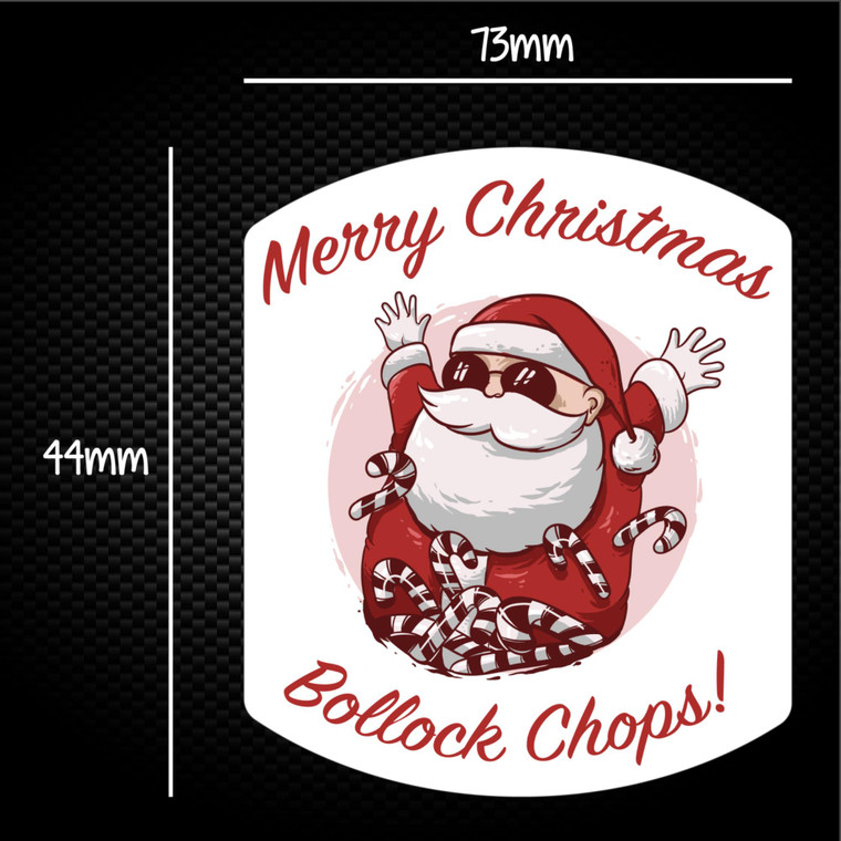 Merry Christmas Bollock Chops - Rude Sticker Packs - Slightly Disturbed - Image 1 of 1