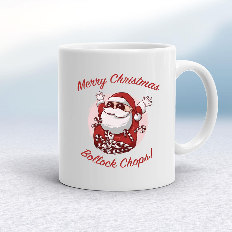 Merry Christmas Bollock Chops - Rude Mugs - Slightly Disturbed - Image 1 of 14