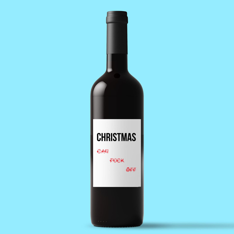 Christmas Can Fuck Off - Rude Wine/Beer Labels - Slightly Disturbed - Image 1 of 1