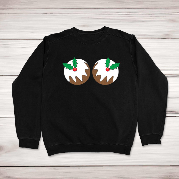 Christmas Pud Boobs - Novelty Sweatshirts - Slightly Disturbed - Image 1 of 2