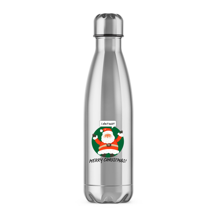 I Don't Exist Merry Christmas - Novelty Water Bottles - Slightly Disturbed - Image 1 of 2