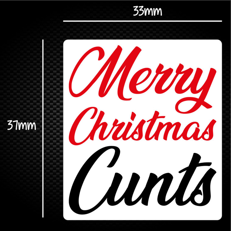 Merry Christmas Cunts - Rude Sticker Packs - Slightly Disturbed - Image 1 of 1