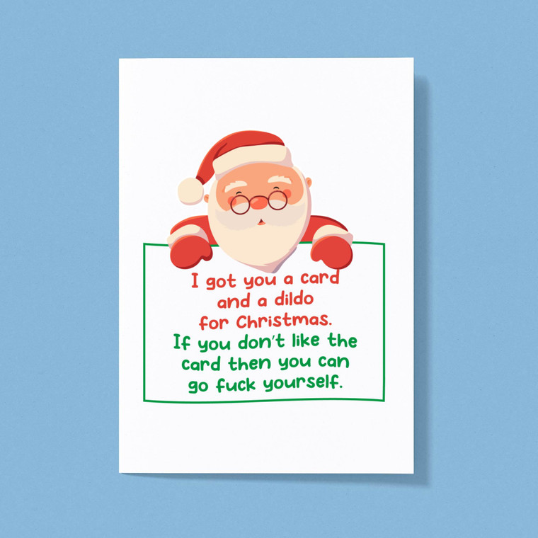 A Dildo for Christmas - Rude Greeting Cards - Slightly Disturbed - Image 1 of 1