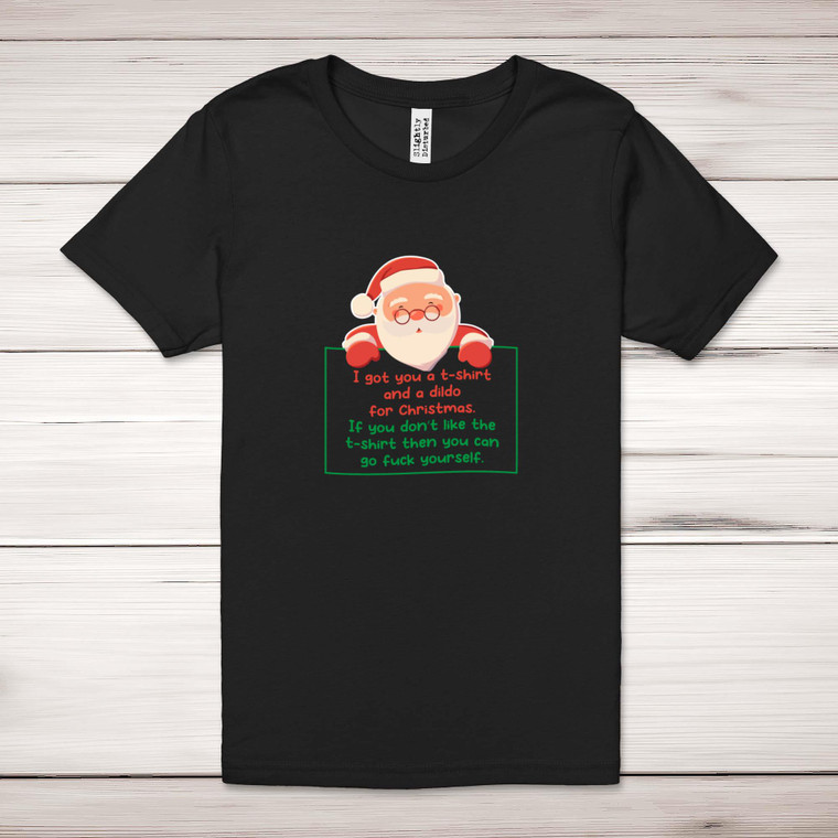 A Dildo for Christmas - Rude Adult T-Shirts - Slightly Disturbed - Image 1 of 7
