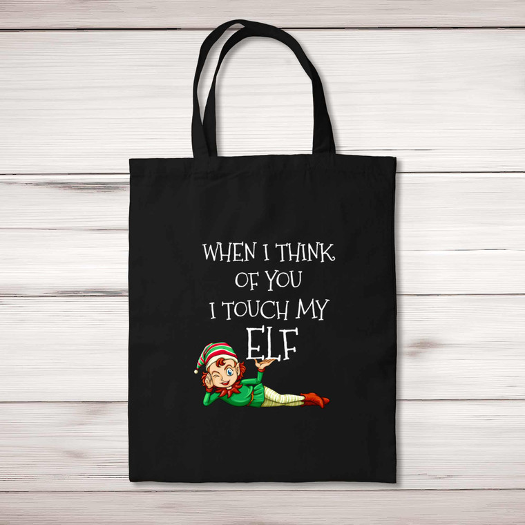 Touch My Elf - Rude Tote Bags - Slightly Disturbed - Image 1 of 5