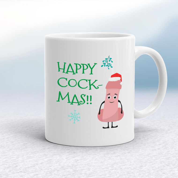 Happy Cock-mas - Rude Mugs - Slightly Disturbed - Image 1 of 10