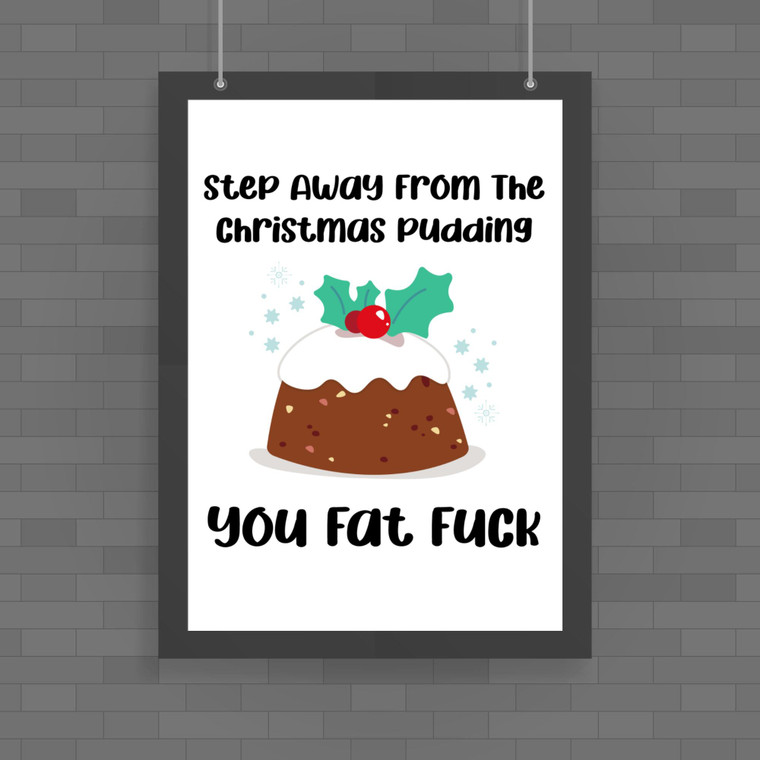Christmas Pudding - Rude Posters - Slightly Disturbed - Image 1 of 1
