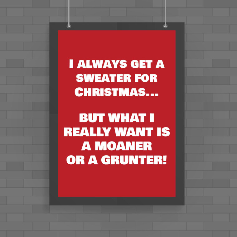 Sweater for Christmas - Rude Posters - Slightly Disturbed - Image 1 of 1