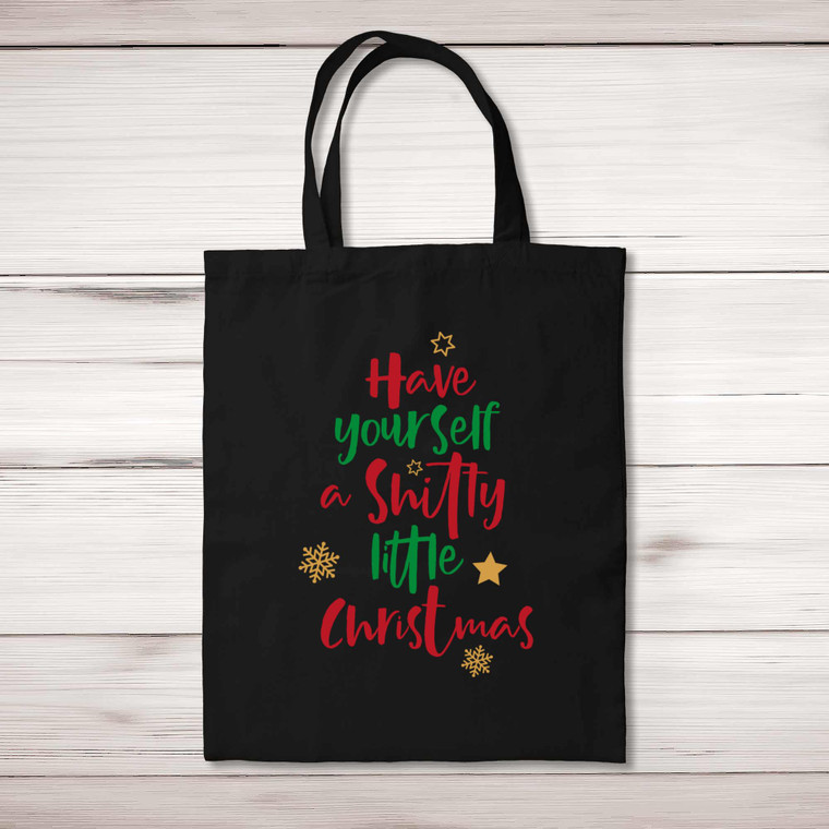 Shitty Little Christmas - Rude Tote Bags - Slightly Disturbed - Image 1 of 4