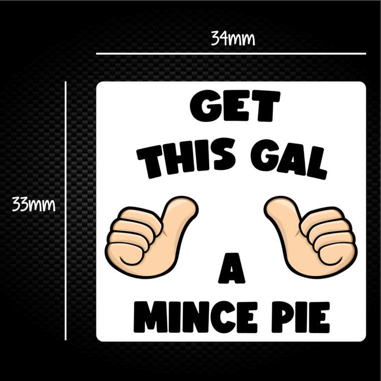 Get This Gal A Mince Pie - Novelty Sticker Packs - Slightly Disturbed - Image 1 of 1
