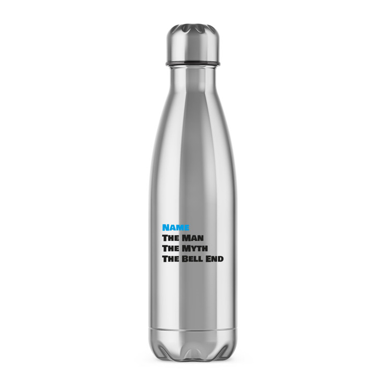 Personalised The Man The Myth - Rude Water Bottles - Slightly Disturbed - Image 1 of 2