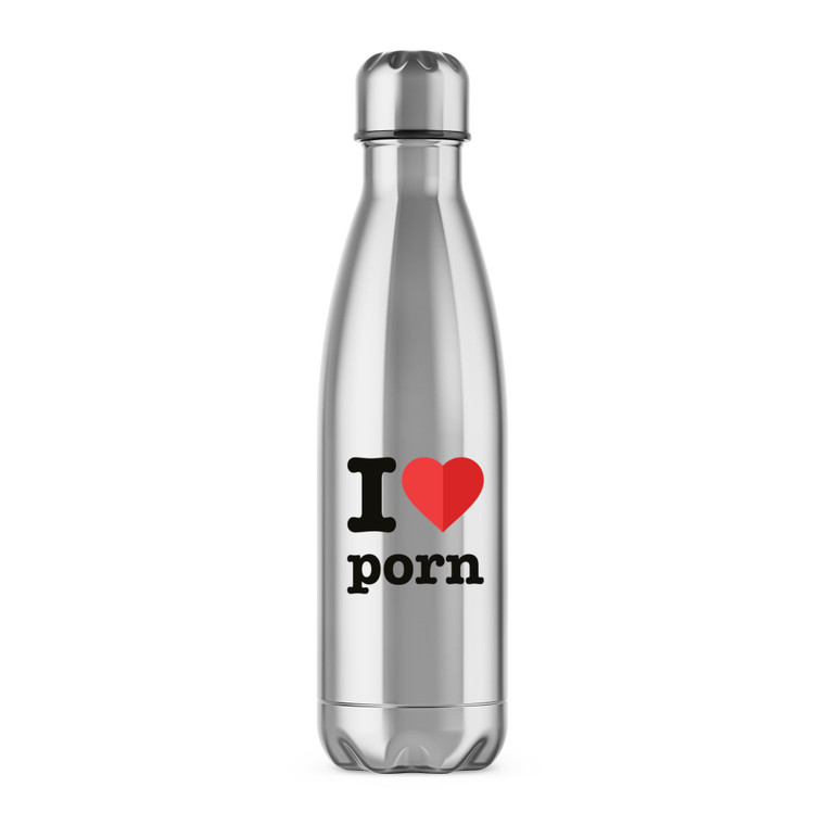 I Love Porn - Rude Water Bottles - Slightly Disturbed - Image 1 of 2
