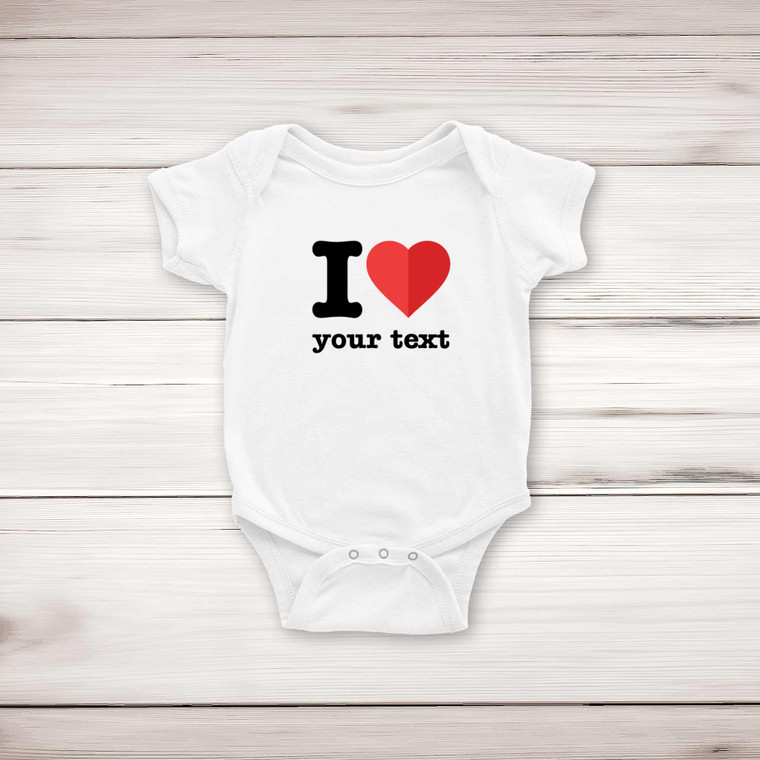 Personalised I Love - Novelty Babygrows & Sleepsuits - Slightly Disturbed - Image 1 of 3