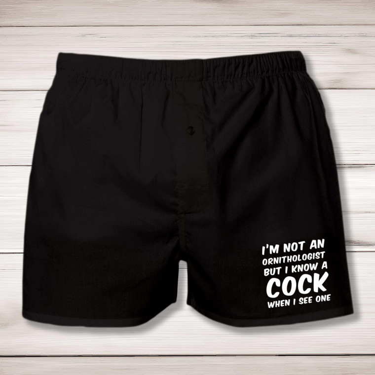 I'm Not An Ornithologist - Rude Men's Underwear - Slightly Disturbed - Image 1 of 2