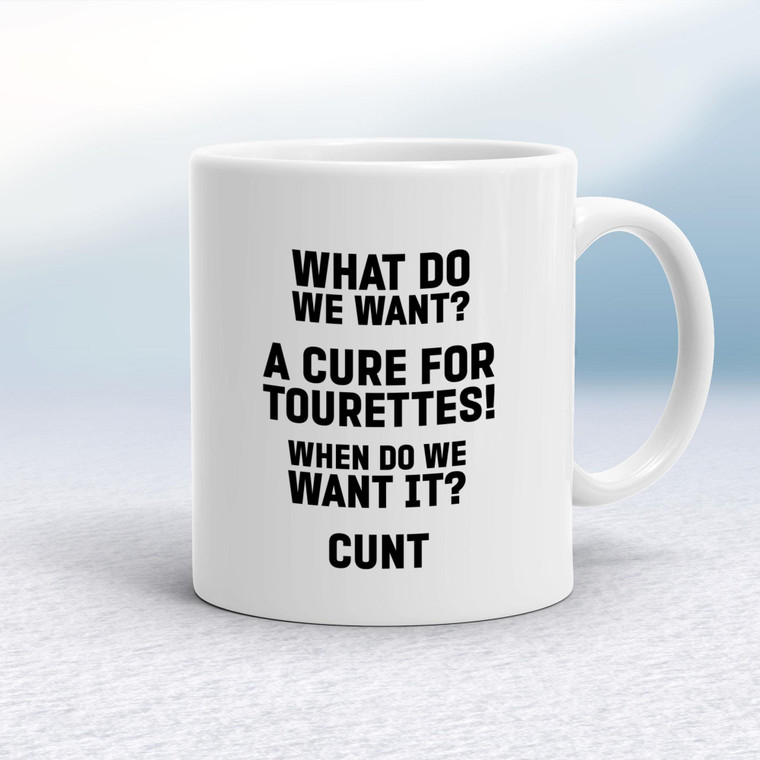 Cure For Tourettes - Rude Mugs - Slightly Disturbed - Image 1 of 14
