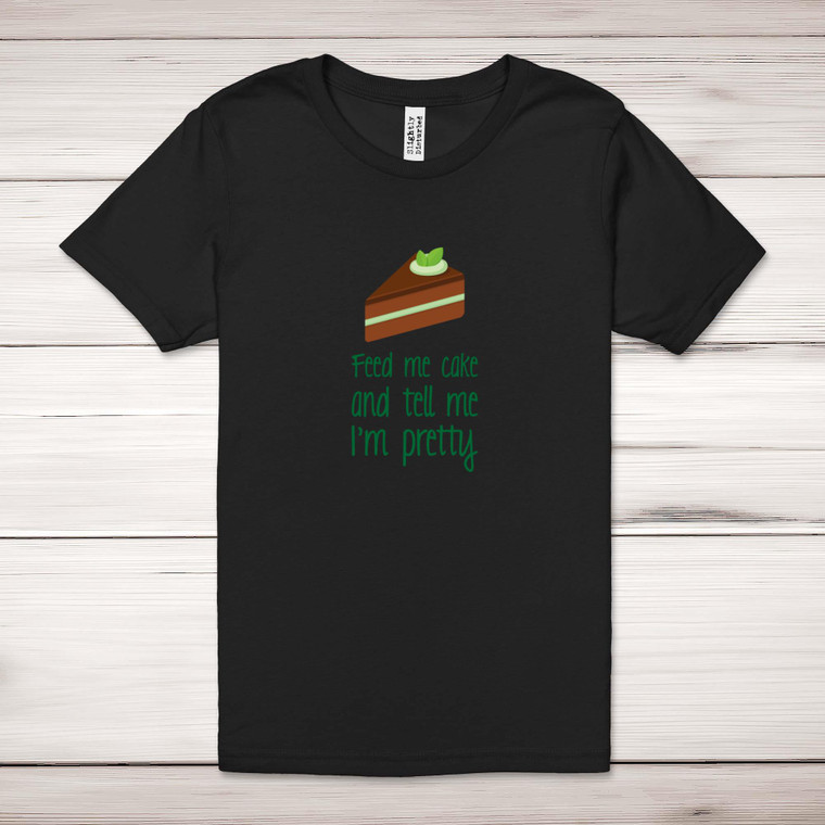 Feed Me Cake - Novelty Adult T-Shirt - Slightly Disturbed