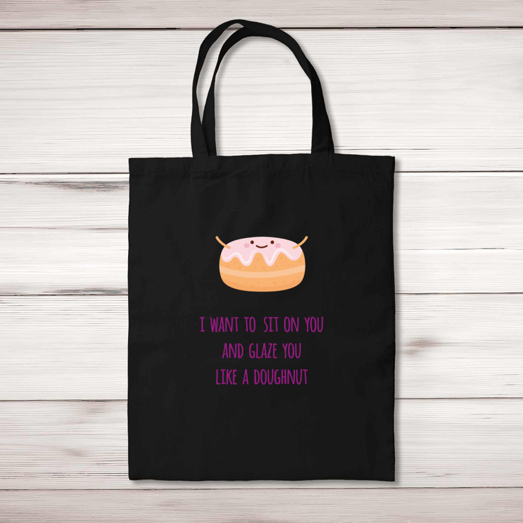 Glazed Doughnut - Rude Tote Bags - Slightly Disturbed