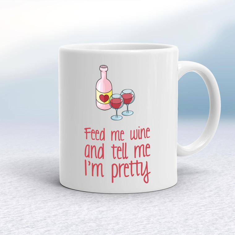 Feed Me Wine - Rude Mugs - Slightly Disturbed - Image 1 of 12