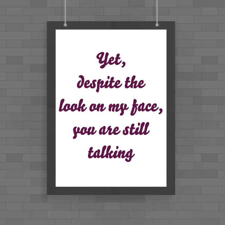 Still Talking - Rude Posters - Slightly Disturbed - Image 1 of 1