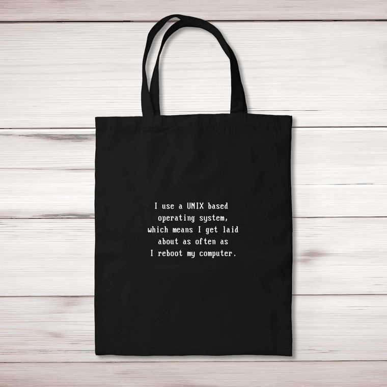 Unix Operating System - Geeky Tote Bags - Slightly Disturbed