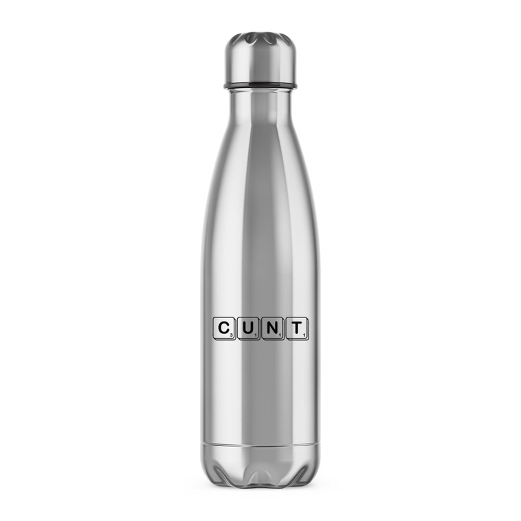 Scrabble Tiles Cunt - Rude Water Bottles - Slightly Disturbed - Image 1 of 2