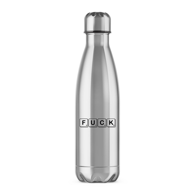 Scrabble Tiles Fuck - Rude Water Bottles - Slightly Disturbed - Image 1 of 2