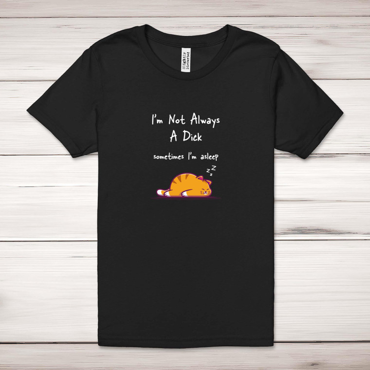 I'm Not Always A .... Sometimes I'm Asleep - Rude Adult T-Shirt - Slightly Disturbed