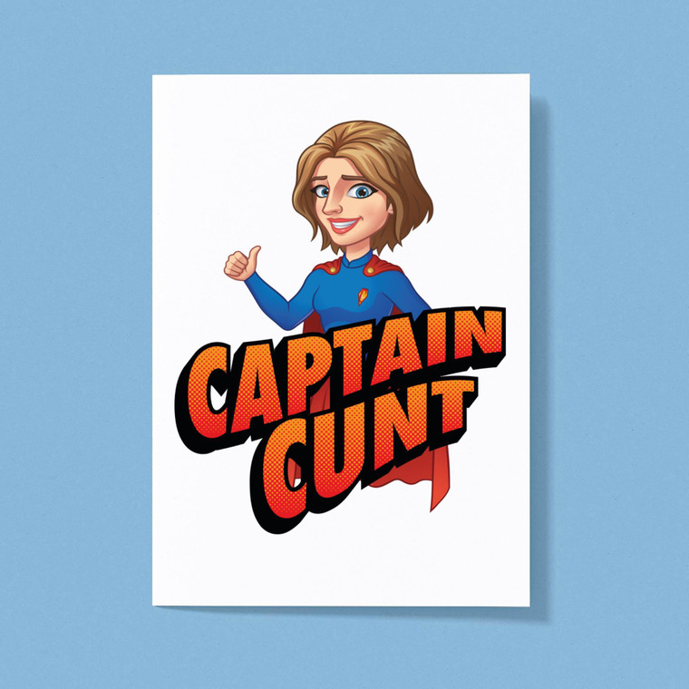 Captain Cunt - Rude Greeting Card - Slightly Disturbed - Image 1 of 2