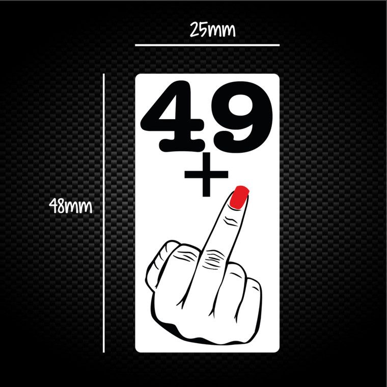 29+, 39+, 49+ or 59+ Lady's Middle Finger - Rude Sticker Packs - Slightly Disturbed - Image 1 of 4