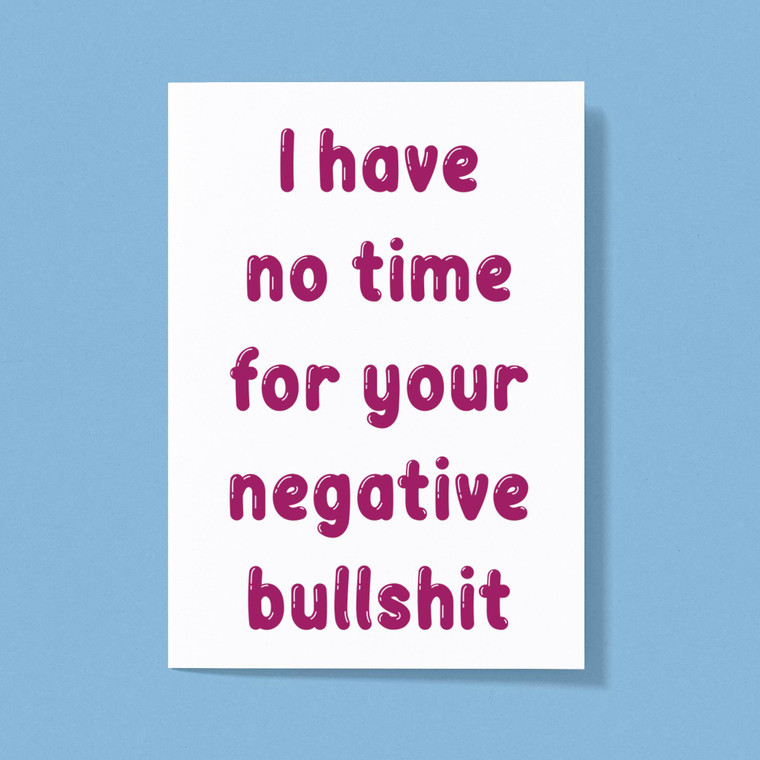 Negative Bullshit - Rude Greeting Card - Slightly Disturbed - Image 1 of 1