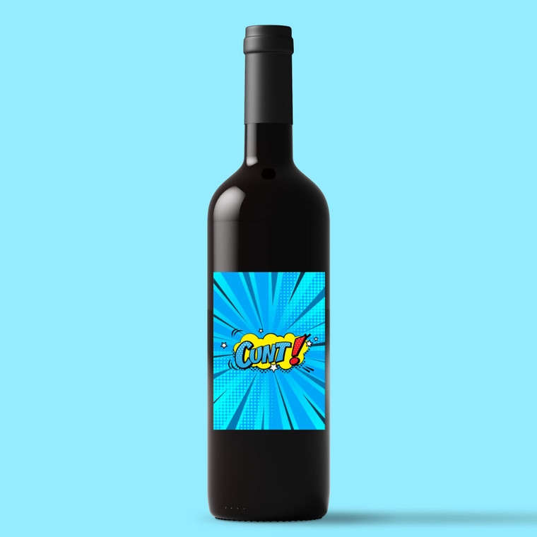 Pop Art Style Cunt - Rude Wine/Beer Labels - Slightly Disturbed - Image 1 of 1
