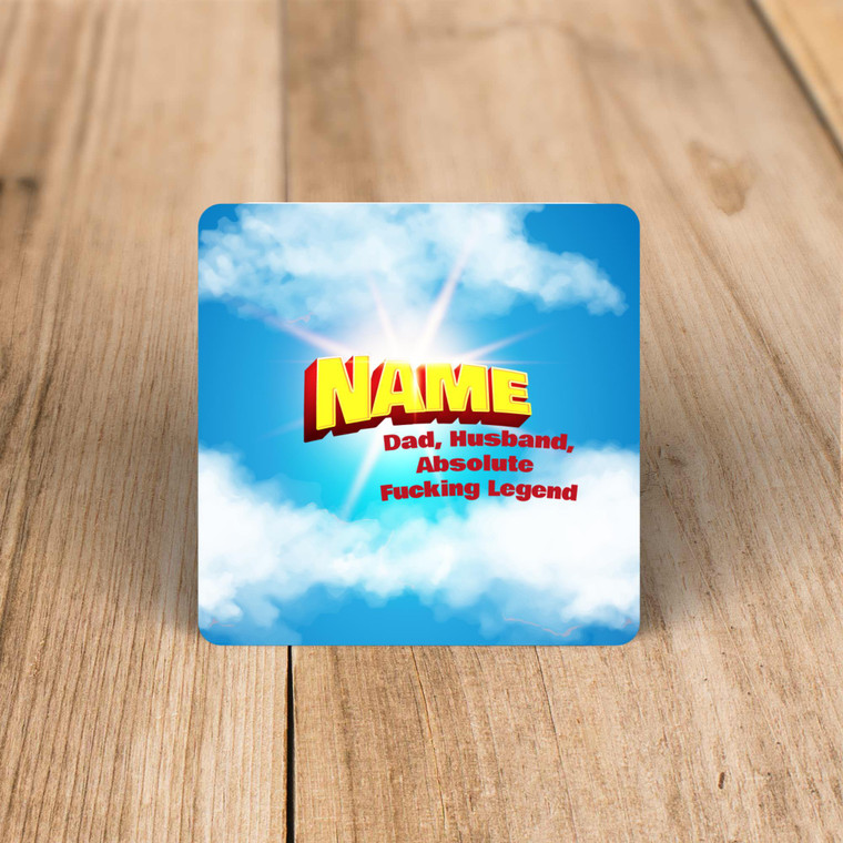 Personalised Dad, Husband - Rude Coaster - Slightly Disturbed - Image 1 of 1