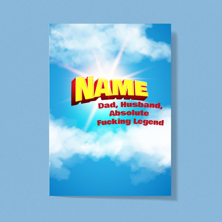 Personalised Dad, Husband - Rude Greeting Card - Slightly Disturbed - Image 1 of 1