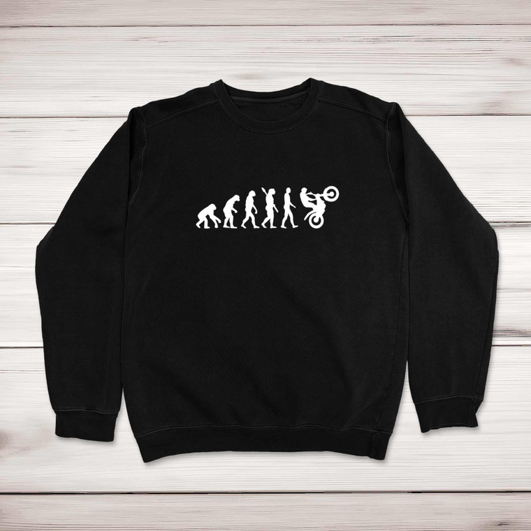 Evolution Of A Trials Bike Rider - Novelty Sweatshirts - Slightly Disturbed - Image 1 of 2