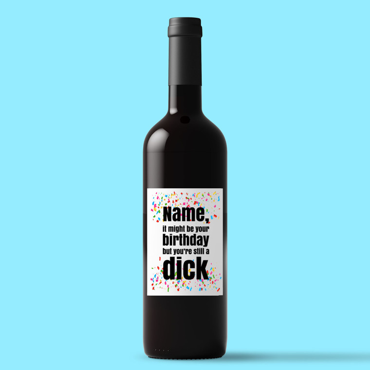 Personalised Birthday Swearing - Rude Wine/Beer Labels - Slightly Disturbed - Image 1 of 3