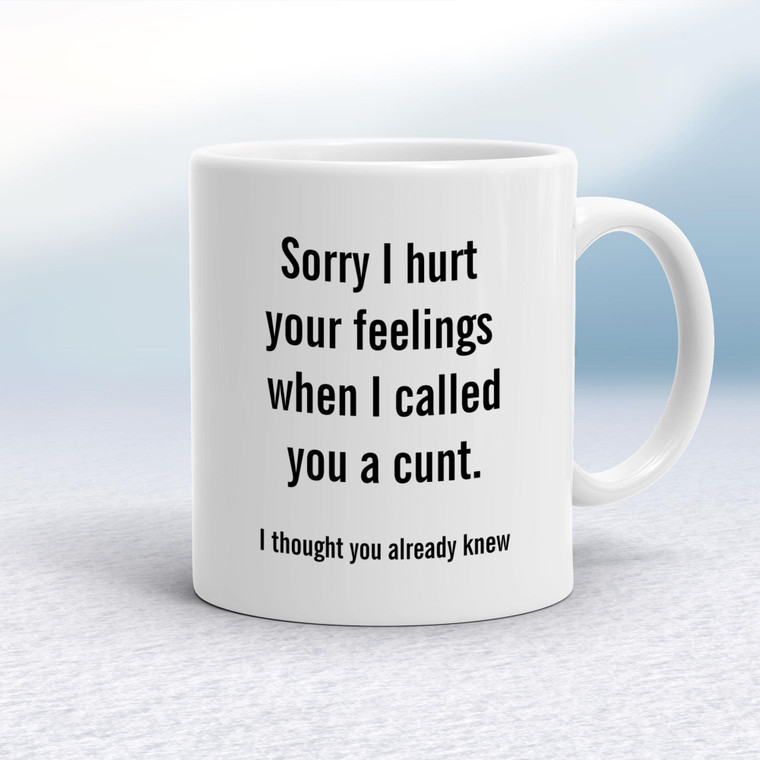 Sorry I Hurt Your Feelings - Rude Mugs - Slightly Disturbed - Image 1 of 14