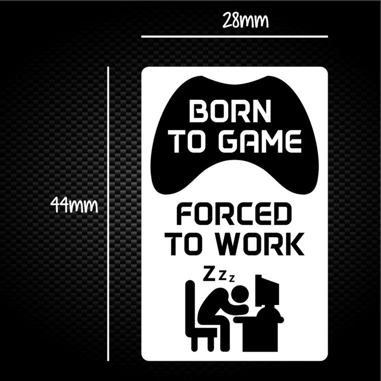 Born To Game, Forced To Work - Geeky Sticker Packs - Slightly Disturbed - Image 1 of 1