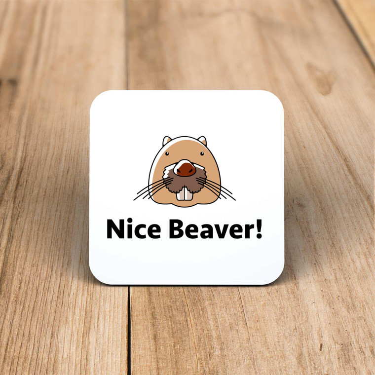Nice Beaver (Coloured) - Novelty Coaster - Slightly Disturbed - Image 1 of 1