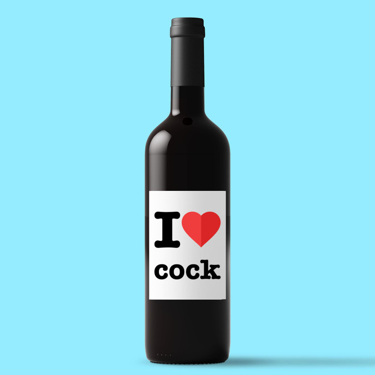 I Love Cock - Rude Wine/Beer Labels - Slightly Disturbed - Image 1 of 1
