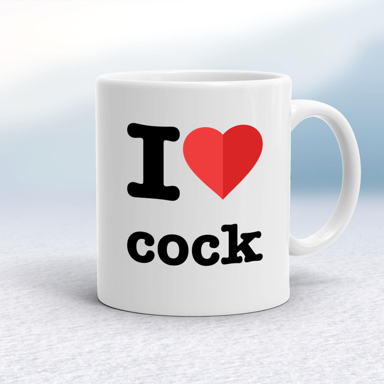 I Love Cock - Rude Mugs - Slightly Disturbed - Image 1 of 14