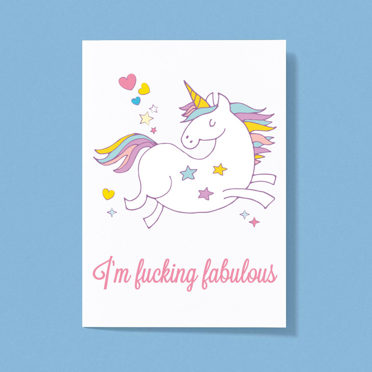 I'm Fucking Fabulous - Rude Greeting Card - Slightly Disturbed - Image 1 of 1