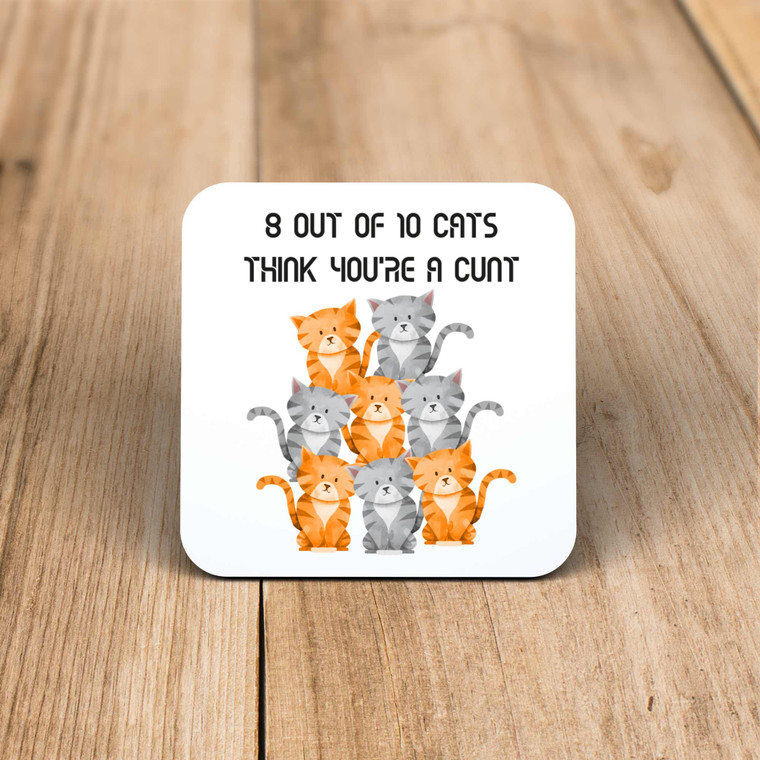 8 Out Of 10 Cats - Rude Coaster - Slightly Disturbed - Image 1 of 1
