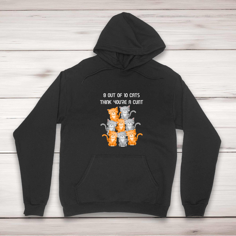 8 Out Of 10 Cats - Rude Hoodies - Slightly Disturbed - Image 1 of 2
