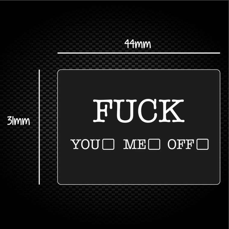 Fuck You, Fuck Me, Fuck Off - Rude Sticker Packs - Slightly Disturbed - Image 1 of 1