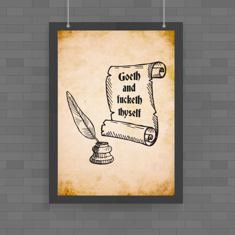 Fucketh Thyself - Rude Posters - Slightly Disturbed - Image 1 of 1